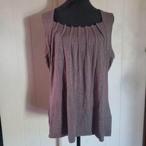 Royal Robbins Womens Heather Gray Tank Top Wode Straps Square Neckline Size XL